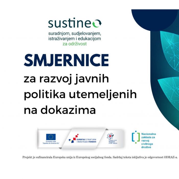 Izrađene smjernice za razvoj javnih politika u sklopu projekta SUSTINEO