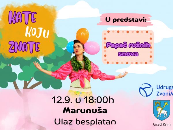 Predstava “Kate koju znate” 12.9. na Marunuši